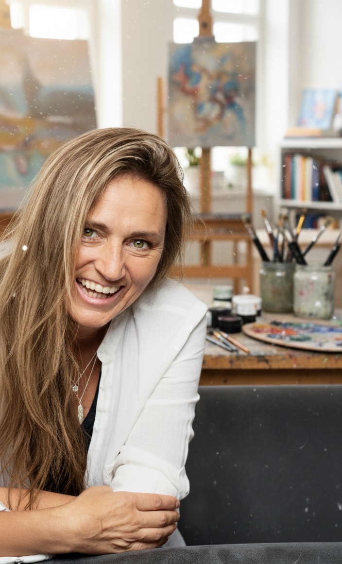 Ellen Hermes in ihrem Atelier